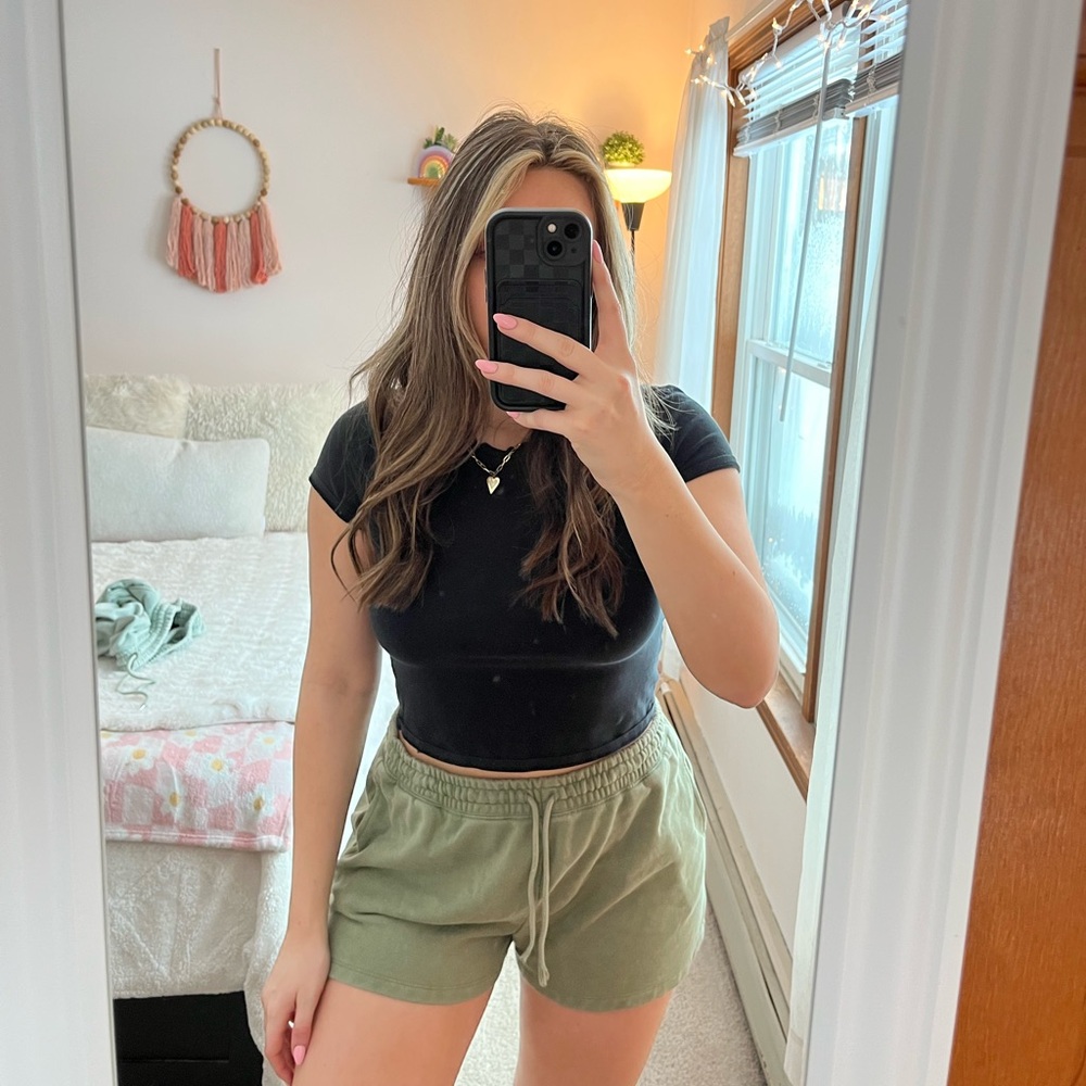 Green Sweat Shorts